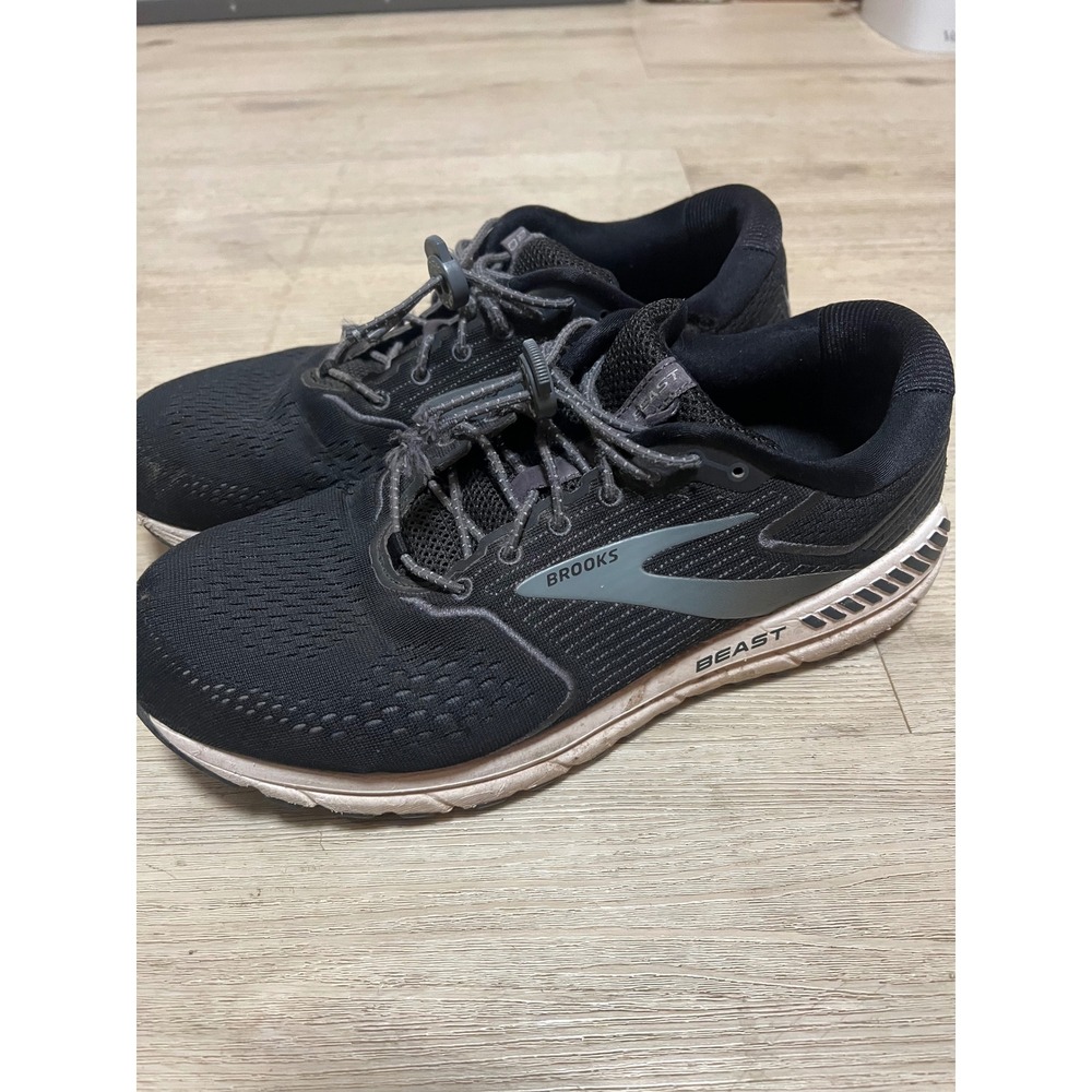 Brooks Beast 20 Mens Running Shoes Black White‎ Size 12 2E